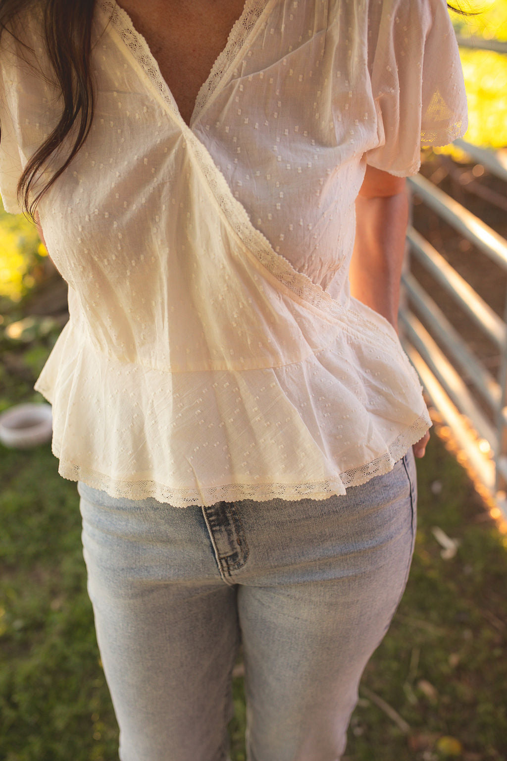 GARCELLE: HEIRLOOM ORGANIC COTTON WRAP TOP