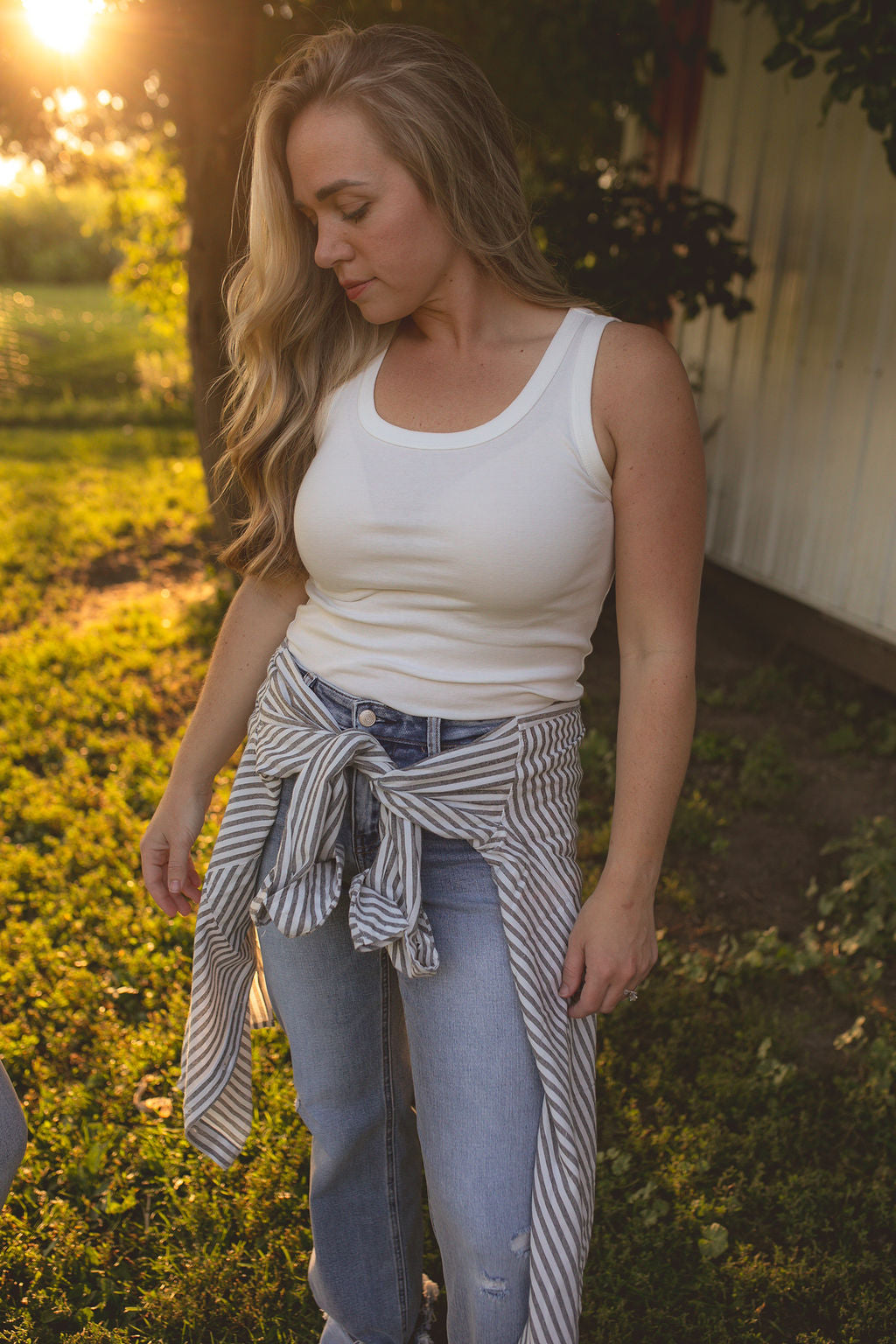 BRITT: HEIRLOOM ORGANIC COTTON RIBBED TANK
