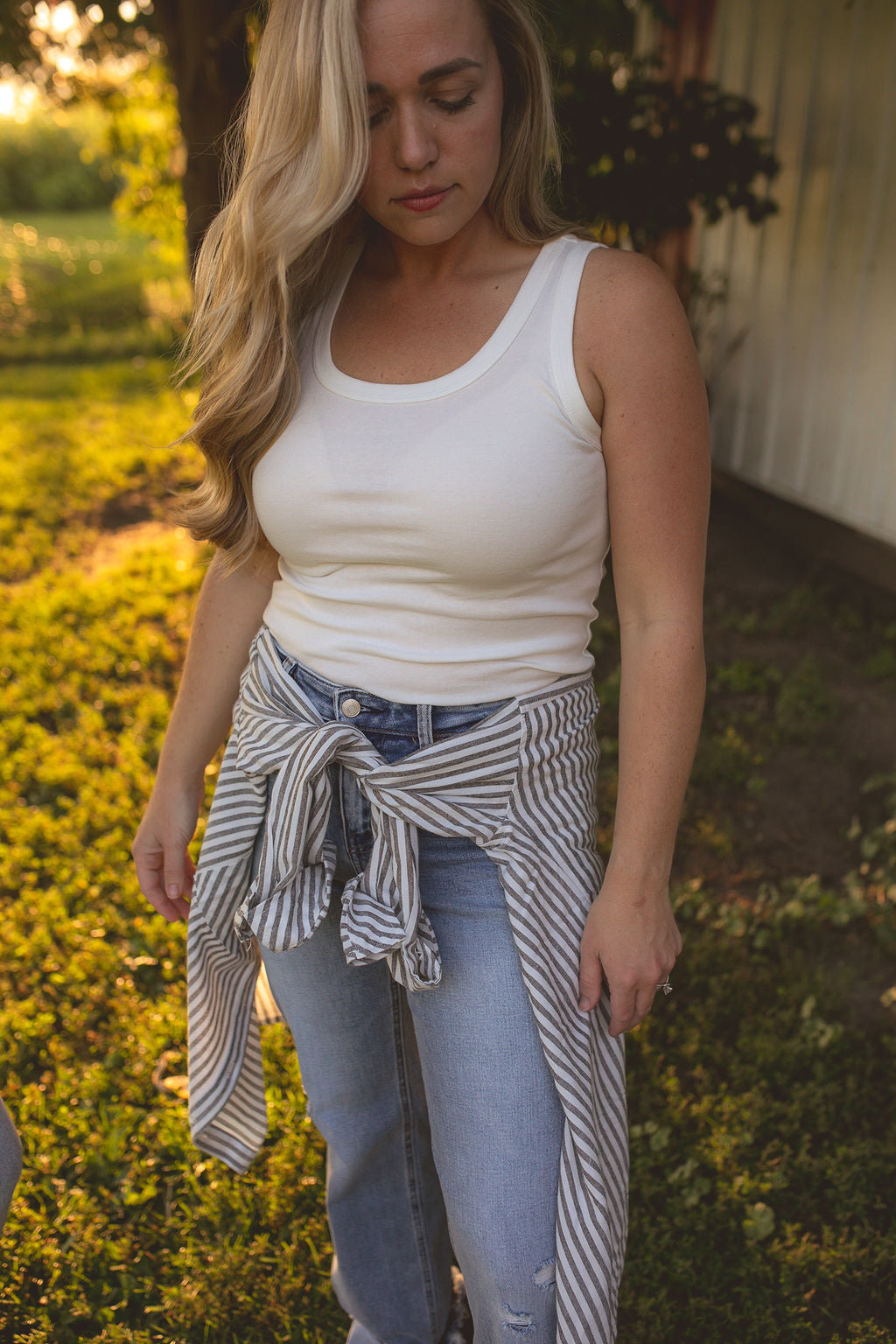 BRITT: HEIRLOOM ORGANIC COTTON RIBBED TANK