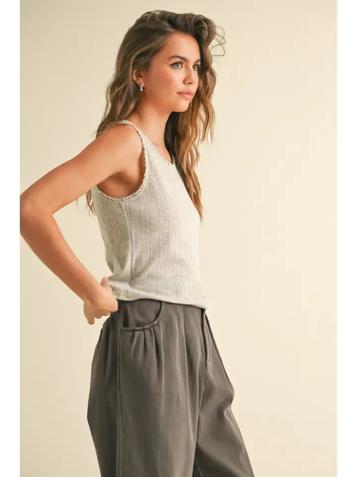 PIPPA: HEIRLOOM POINTELLE COTTON TANK