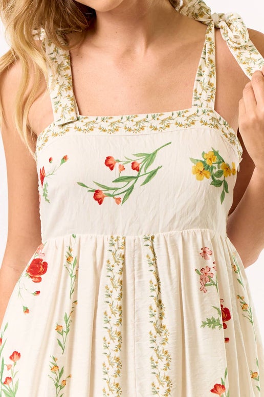 FLORAL PRINTED SLEEVELESS MINI DRESS