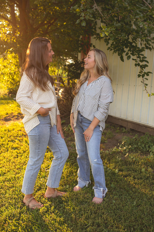 HENSELY: STRAIGHT STRETCH JEANS
