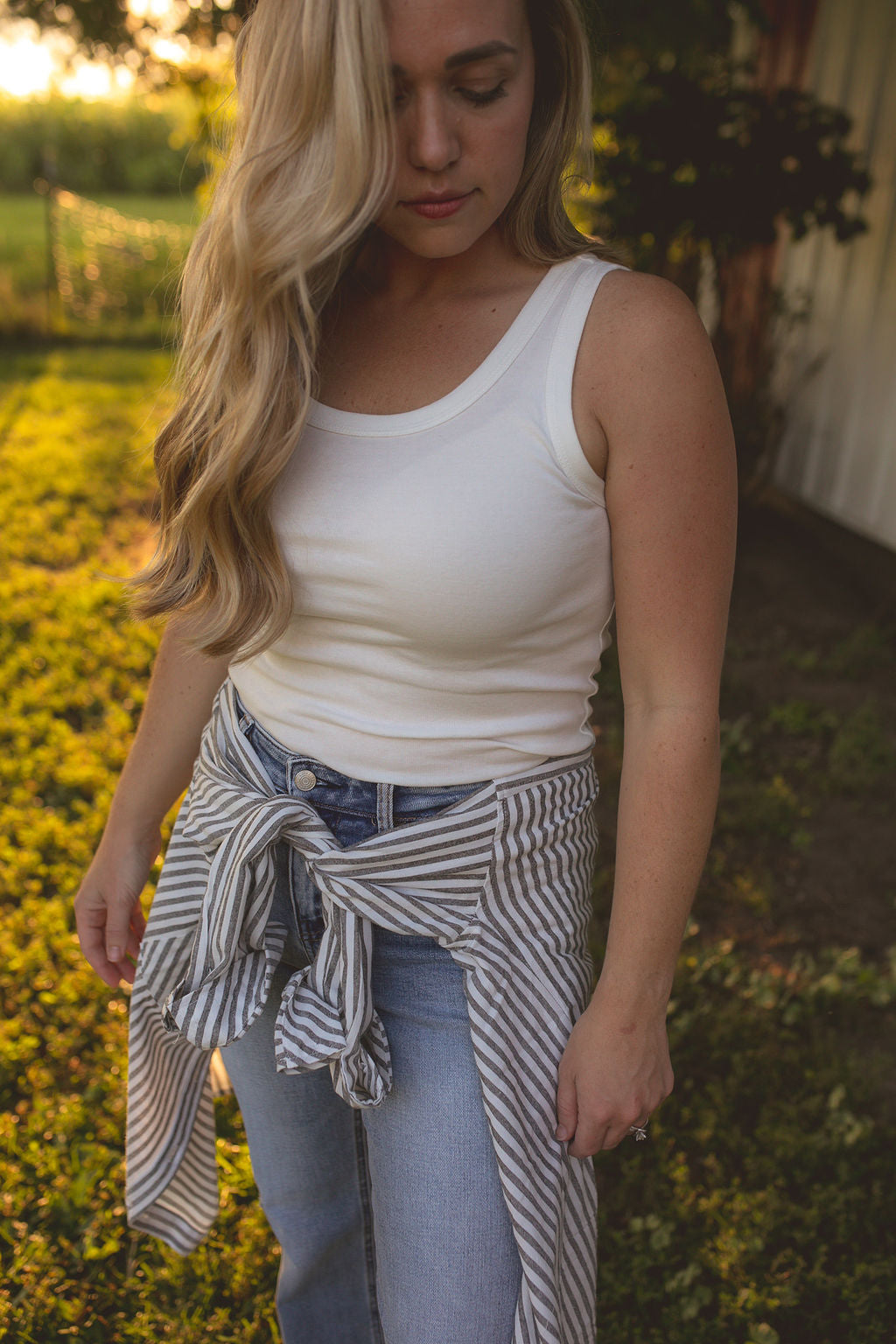BRITT: HEIRLOOM ORGANIC COTTON RIBBED TANK