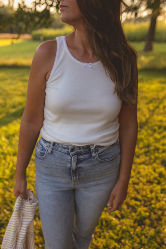 KATHERINE: HEIRLOOM ORGANIC COTTON FRENCH TANK