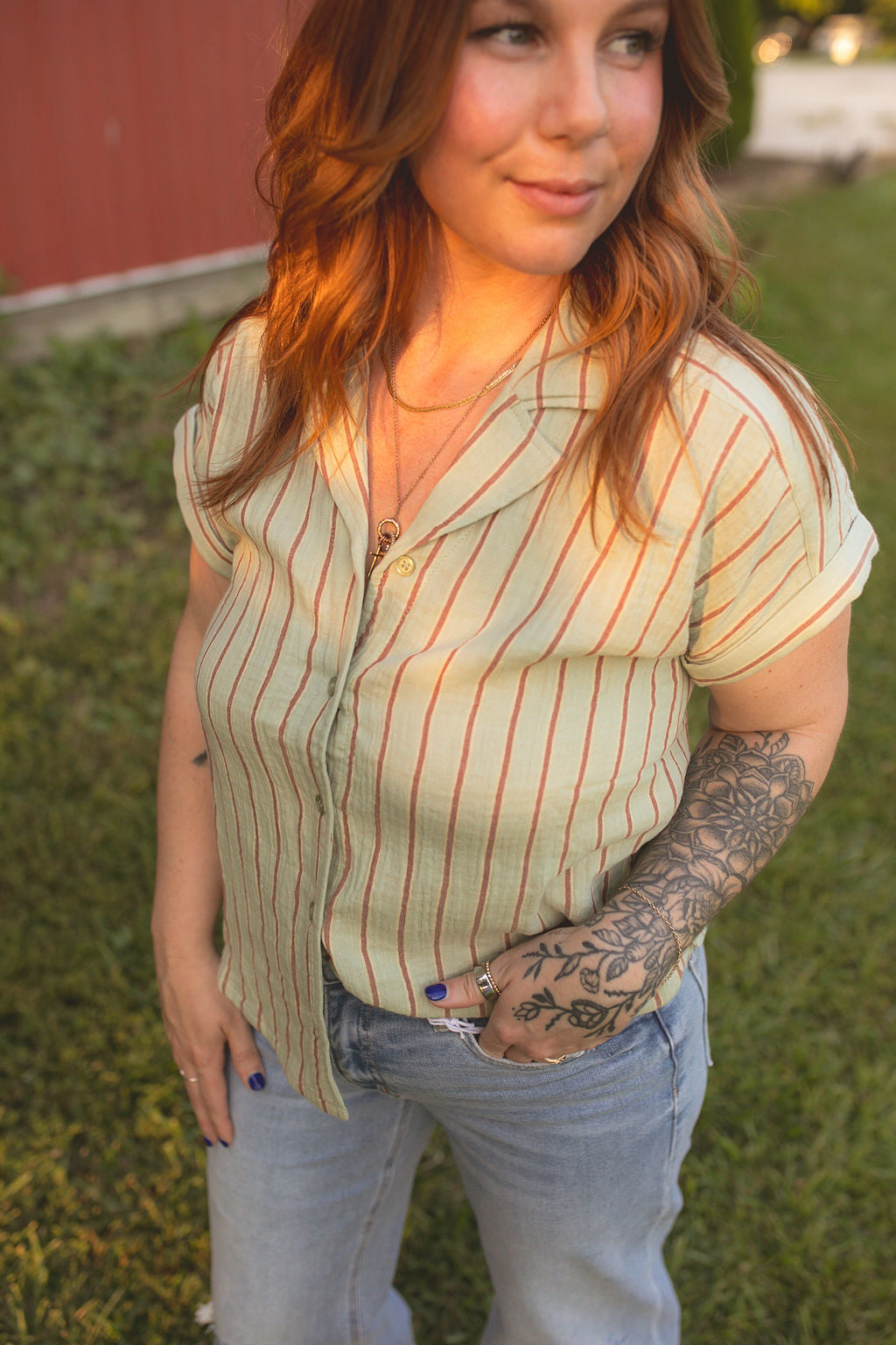 ALLIE: BUTTON DOWN BLOUSE