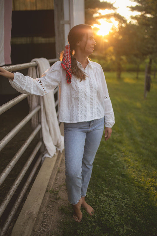 SONYA: EYELET BLOUSE