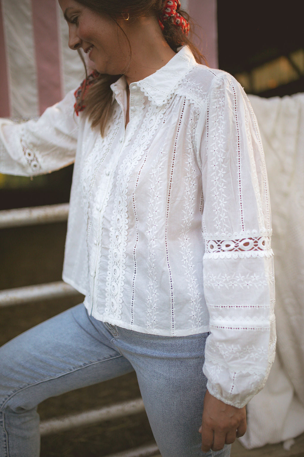 SONYA: EYELET BLOUSE