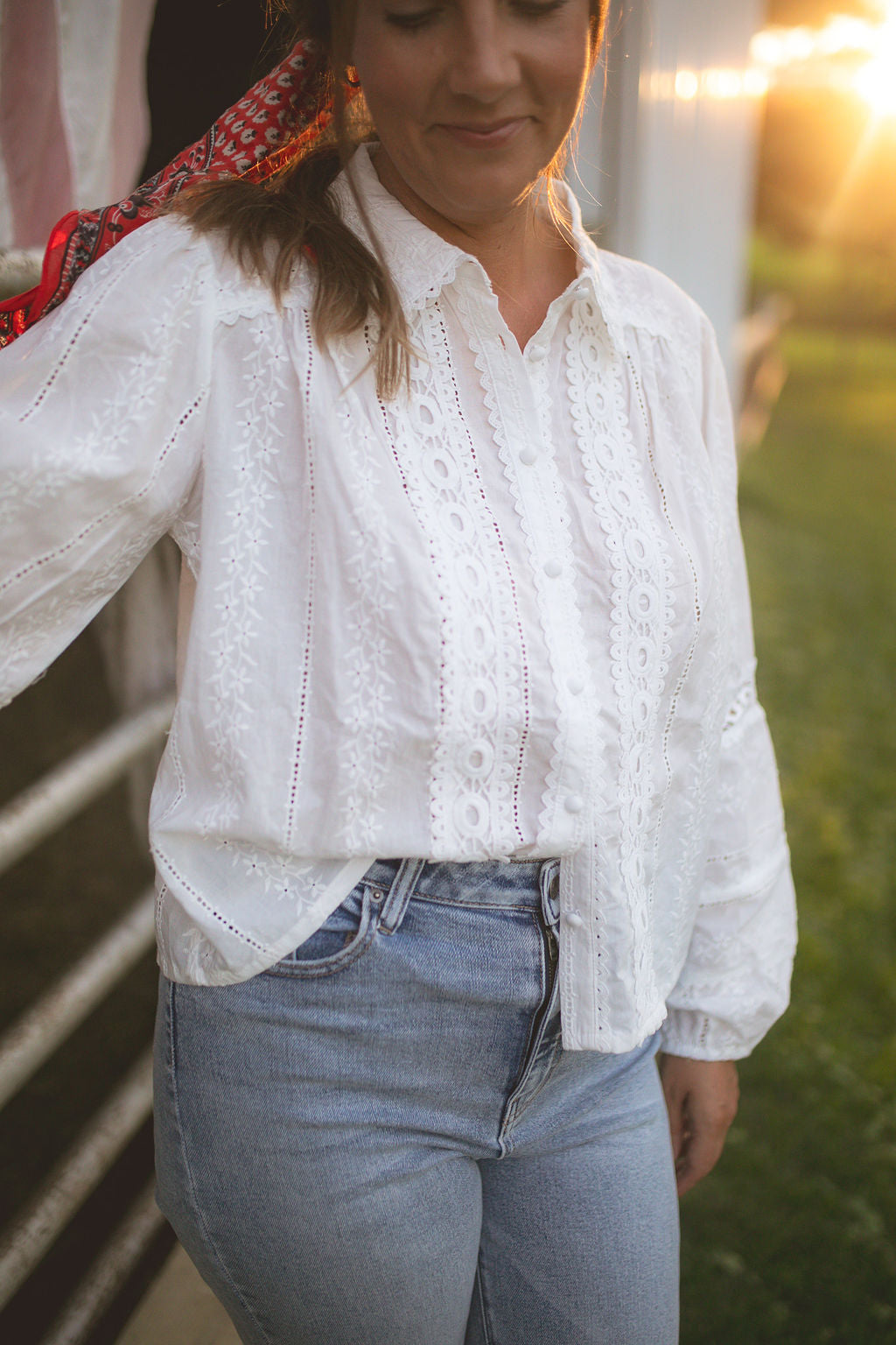 SONYA: EYELET BLOUSE