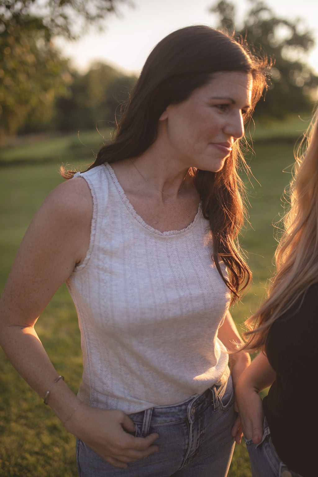 PIPPA: HEIRLOOM POINTELLE COTTON TANK