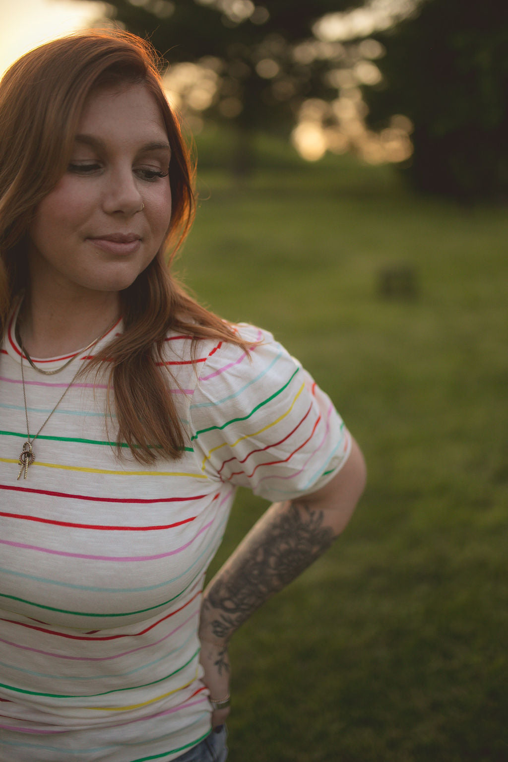 HAPPY: STRIPED TEE