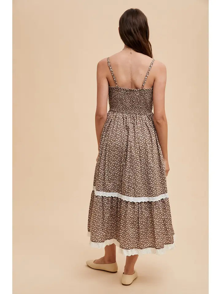 Lace Overlay Maxi Dress