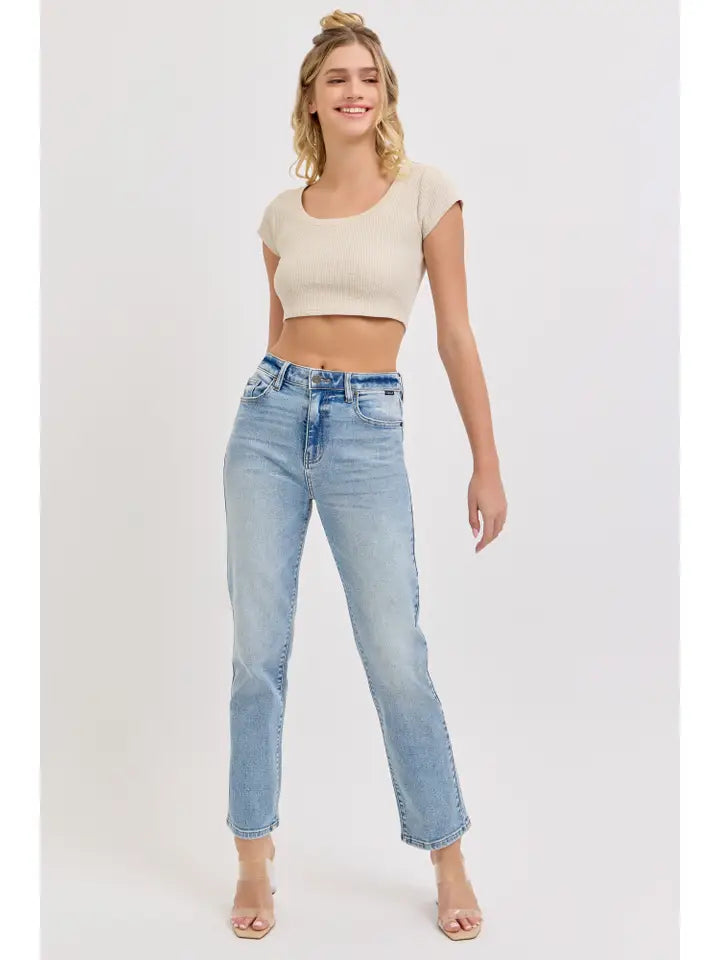 HENSELY: STRAIGHT STRETCH JEANS