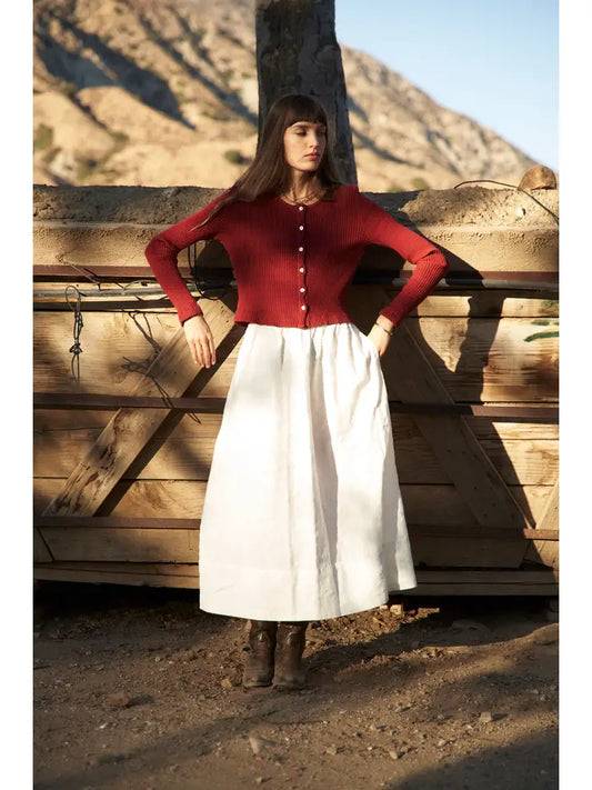 MEG: HEIRLOOM LINEN SKIRT