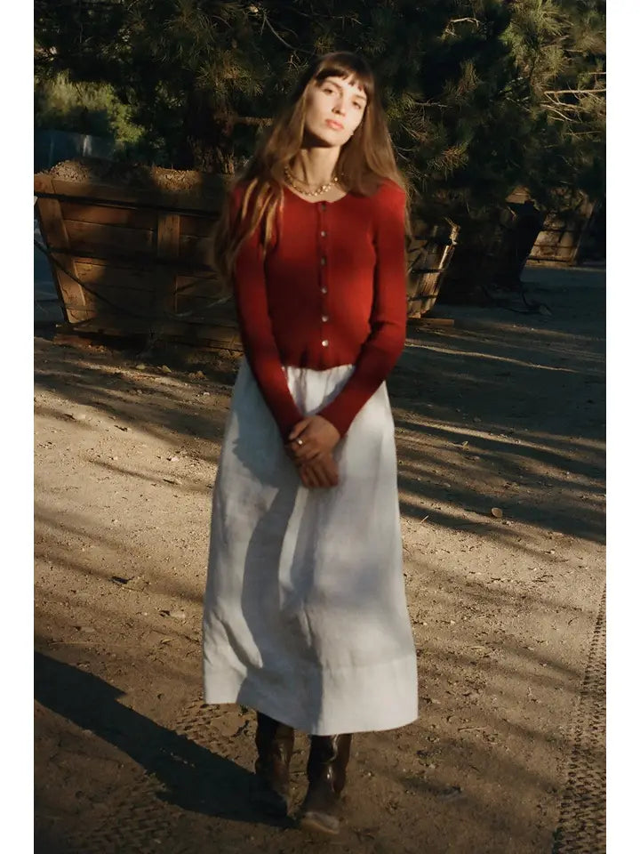 MEG: HEIRLOOM LINEN SKIRT