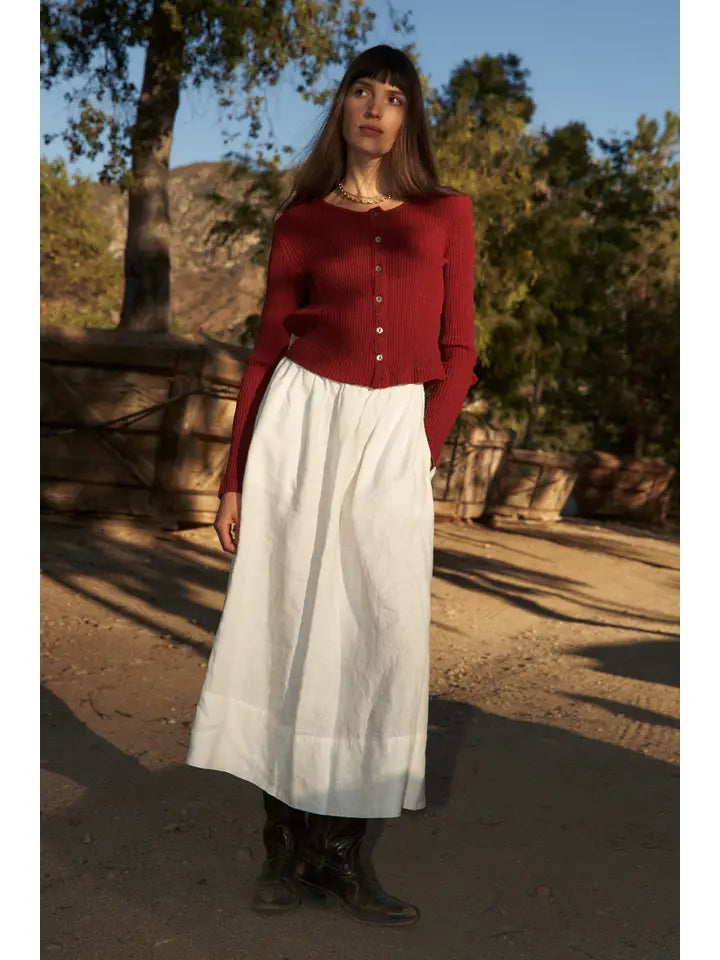 MEG: HEIRLOOM LINEN SKIRT