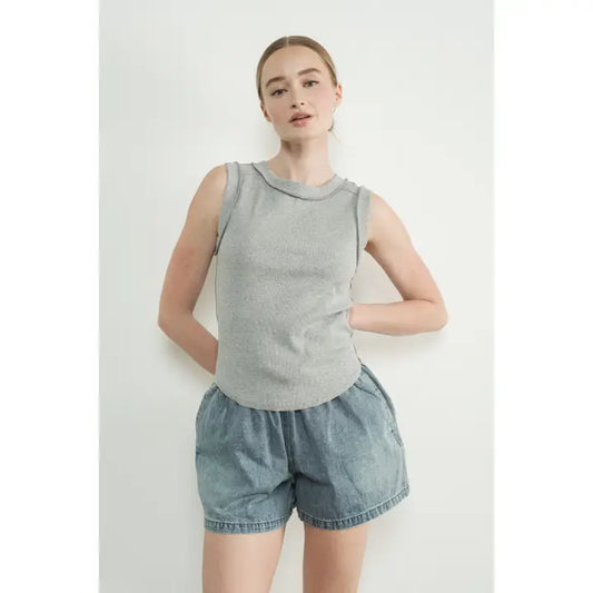 Ribbed Inside Out Tank