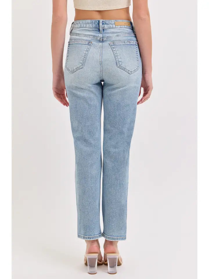HENSELY: STRAIGHT STRETCH JEANS